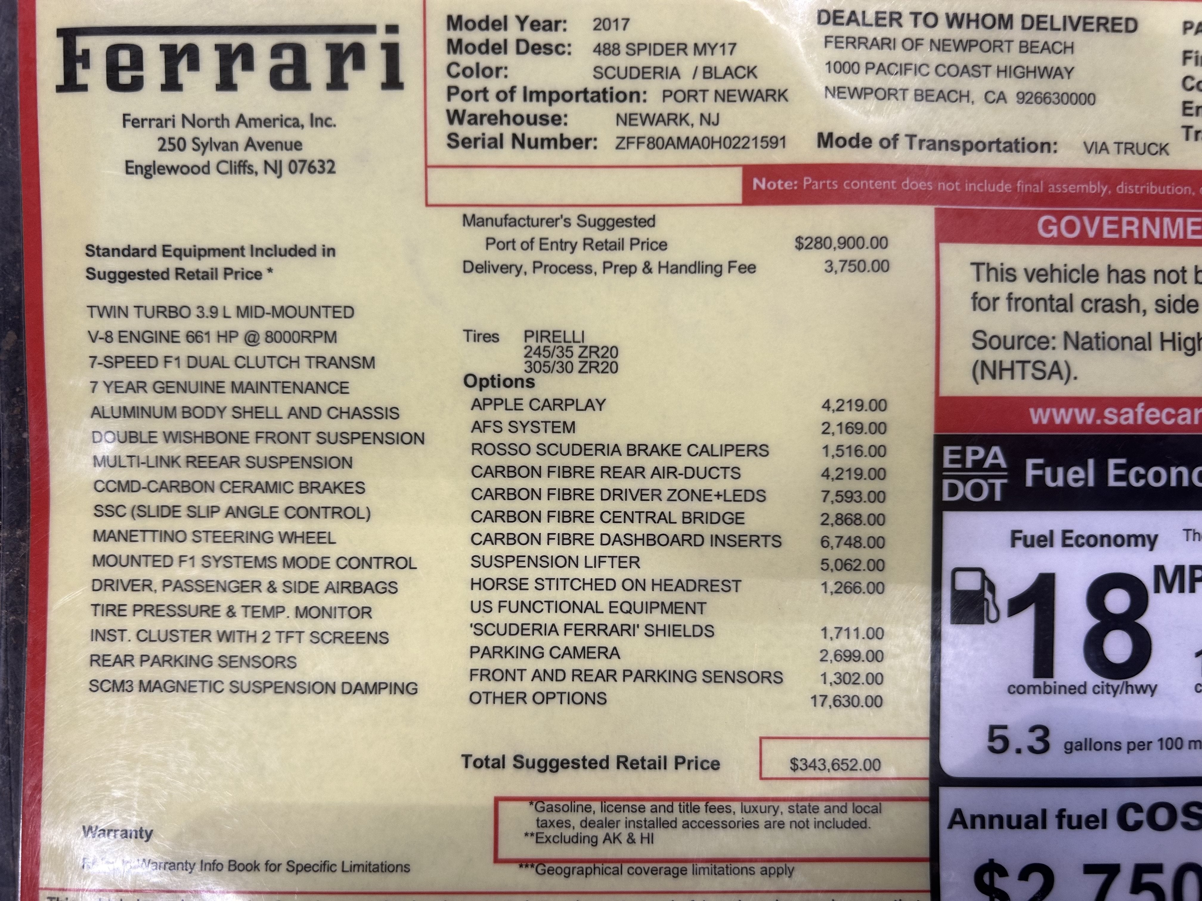 ferrari 488 gtb 2017 ZFF80AMA0H0221591 image ferrari 488 gtb 2017 ZFF80AMA0H0221591 image